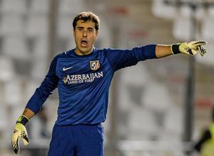 Dani Aranzubia, en el día de su debut con el Atlético de Madrid en partido amistoso con el Córdoba